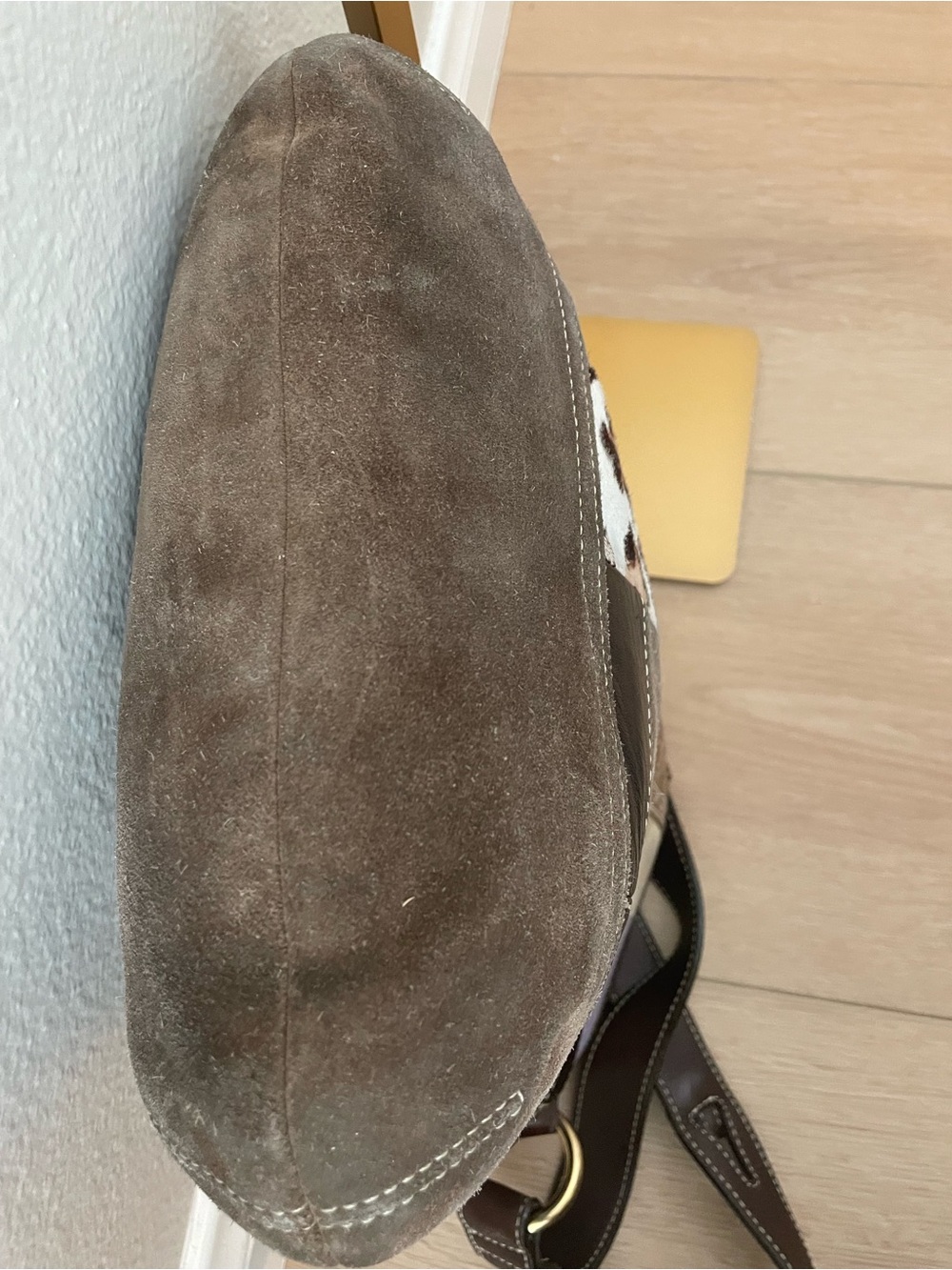 Coach Y2K Vintage Patchwork Suede Pony Hair Leather Shoulder Crossbody Bag - Picture 7 of 10